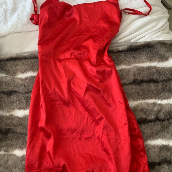 Red Satin Dress - Picture 3 of 3